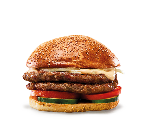 Burger JB Hamburger mit 125g Patty, Tomaten, weißen Zwiebeln und JB Sauce