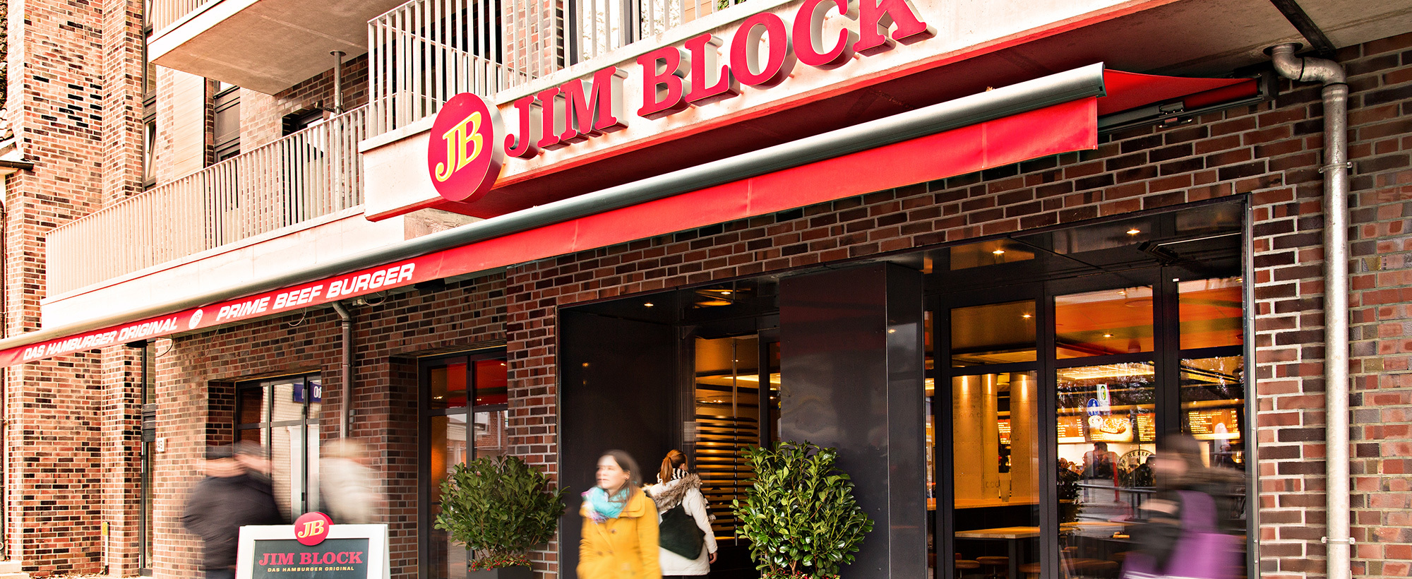 Außenanicht des Jim Block Restaurants in Hamburg in Langenhorn
