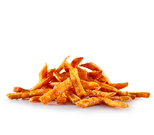 Portion knuspriger Süßkartoffelpommes